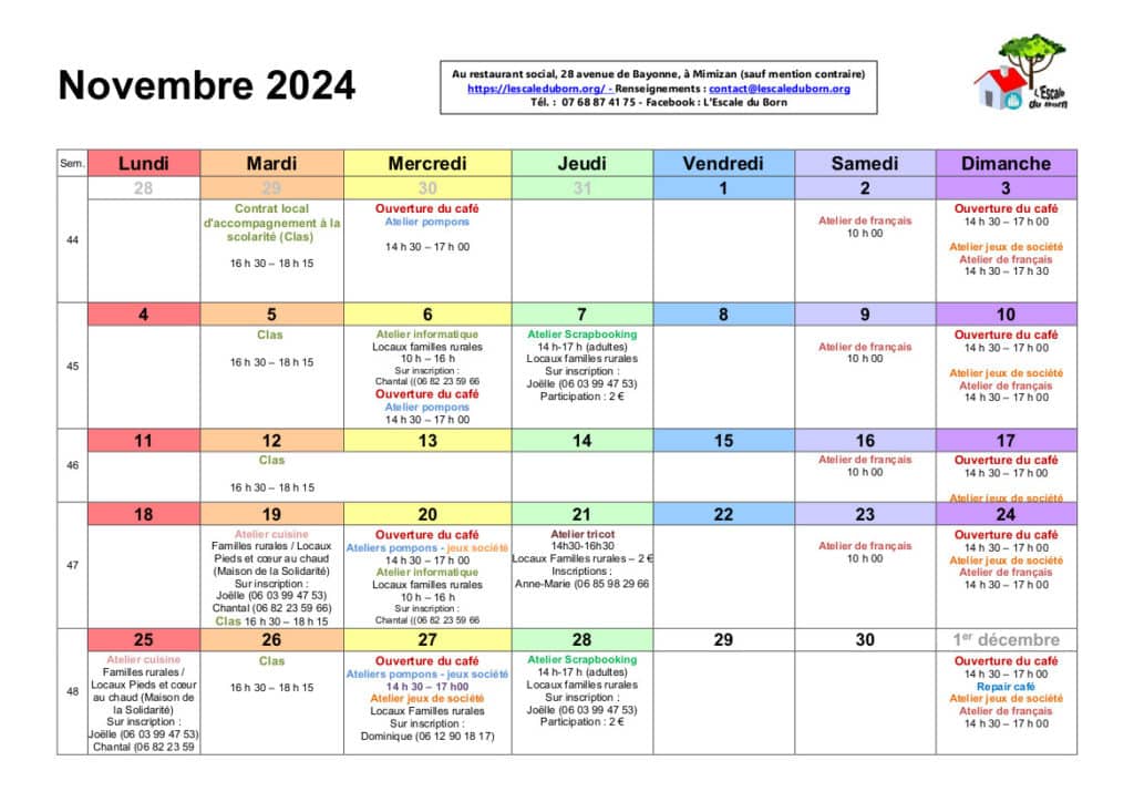 voir texte de l'article rendez-vous de novembre 2024