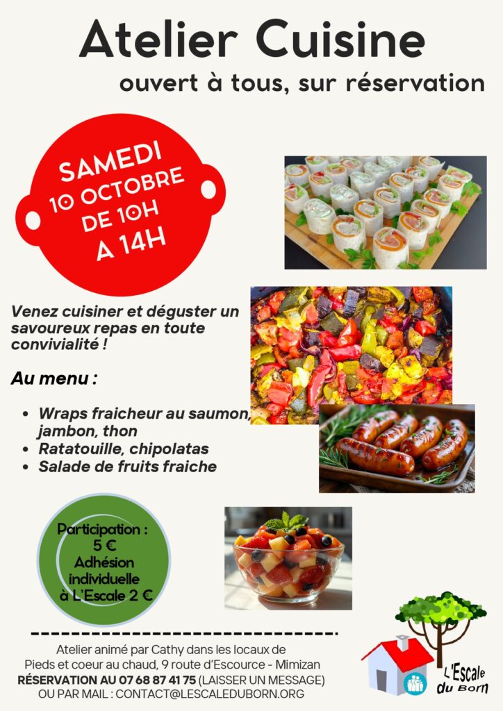 Atelier cuisine 10 octobre
